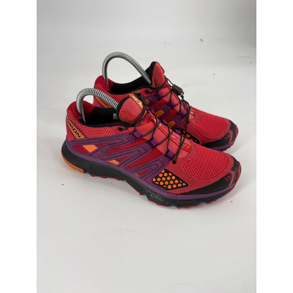 Salomon XR Mission Womens Trail Running Shoes Red Purple Orange 355483 Size 8